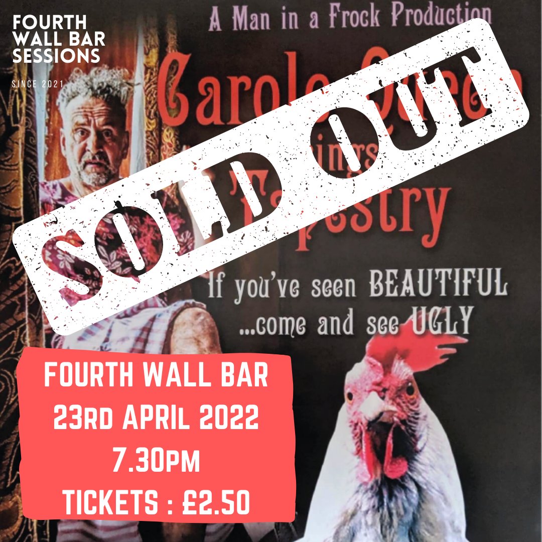 SalfordArts's tweet photo. Carole Queen sings Tapestry is completely SOLD OUT!!

We have plenty of Fourth Wall Bar sessions coming up, we'll be looking for artists for an event in May so keep your eyes peeled 👀

Grab your tickets from the link in our bio before they're all gone 💃

#barevent 
#comedy https://t.co/dITpxJQFlt