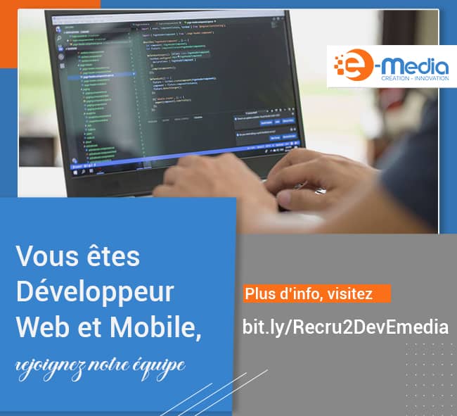 eMediaTg's tweet photo. Vous êtes dans le domaine de développement d’application web et/ ou mobile et vous voulez faire partir d’une équipe jeune et dynamique afin d’acquérir plus d’expérience. Vous êtes au bon endroit.

Cliquez ici pour rejoindre notre équipe   https://t.co/db19rvQlkk https://t.co/acUKct1dpH