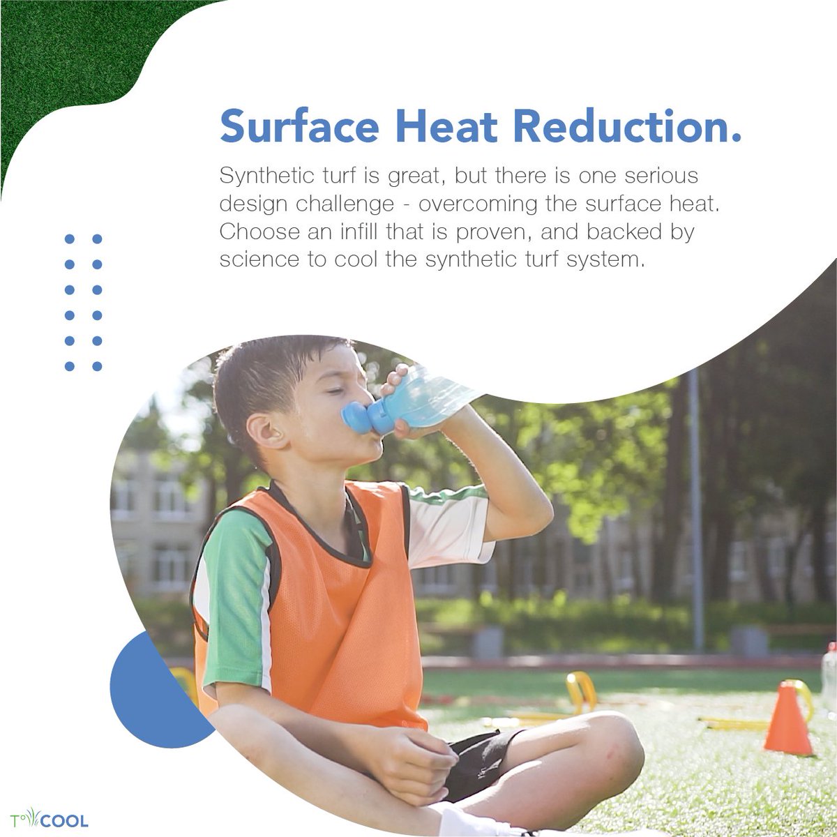 TcoolTurf's tweet photo. When choosing an Infill, look for these characteristics:
1) Does NOT Contain Micro Plastics.
2) Well Graded, Rounded, Spherical.  
3) Surface Heat Reduction.
3) Sustainable Ingredients.
#tcoolinfill #Sustainability #syntheticturf #Innovation https://t.co/bZgmuhwD7C