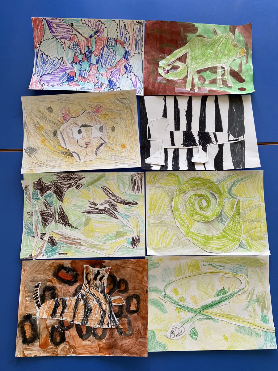 Today in P2 we finished off our camouflage animal pictures. We created our jungle animal to stick onto our camouflage background. We made sure to use the same colours to make sure our animal was hidden. See if you can spot any! 🔎🐅🐍🦋🐯🦓🦎 #strathBA