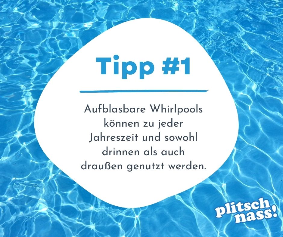 Plitschnass_de's tweet image. In den nächsten Wochen folgen weitere nützliche Tipps &amp;amp; Tricks. 
Zu dem Thema aufblasbare Whirlpools haben wir hier den ganzen Artikel für dich:

🗒️ plitschnass.de/whirlpool-aufb…

#whirlpool #pooltest #pooltipps