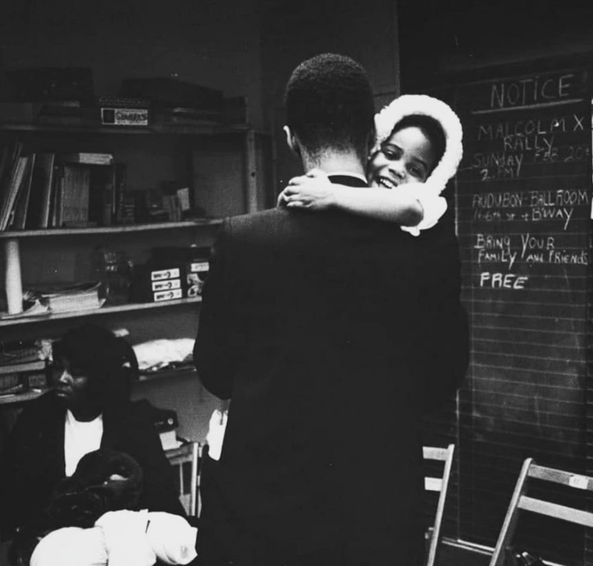 Malcolm with his children on the day before he was murdered in front of them for speaking truth to power. A man of sincerity and principle- who was grounded in a radical love for his people and for justice. May his spirit continue to live on through us.

Rest in Power.