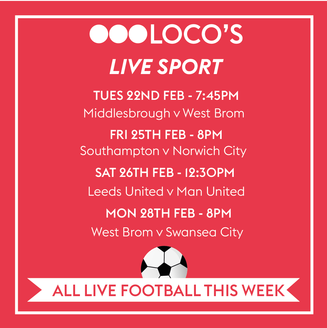 Live football this week at Locos! ⚽🍻

#brunelstudentunion #brunelstudents #bruneluniversity #brunelstudentlife #locos