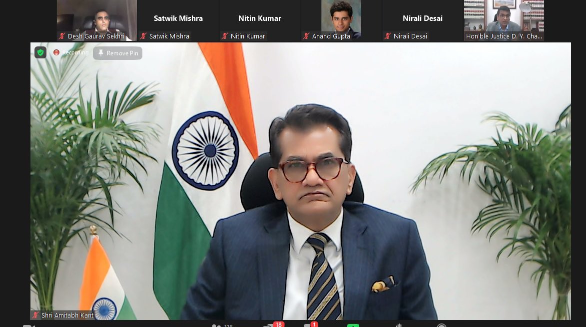 amitabhk87's tweet image. At the Harvard India Conference 2022. @harvardIndiaCon Justice D.Y. Chandrachud and I discussed the benefits of accelerating use of technology to augment Access to Justice.Nuanced Tech- Intervention in the justice system will ensure ease of living for every stakeholder in India !