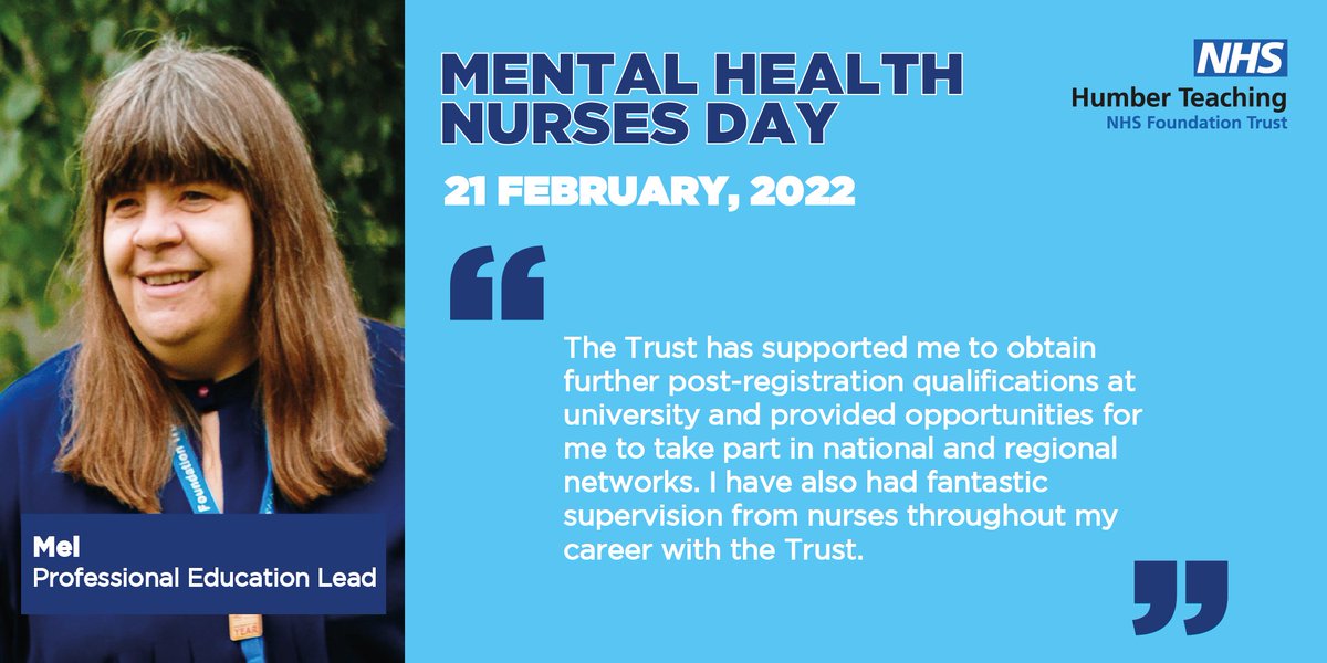 Meet Mel, a Mental Health Nurse who now works with us as a Professional Education Lead.

#MentalHealthNursesDay