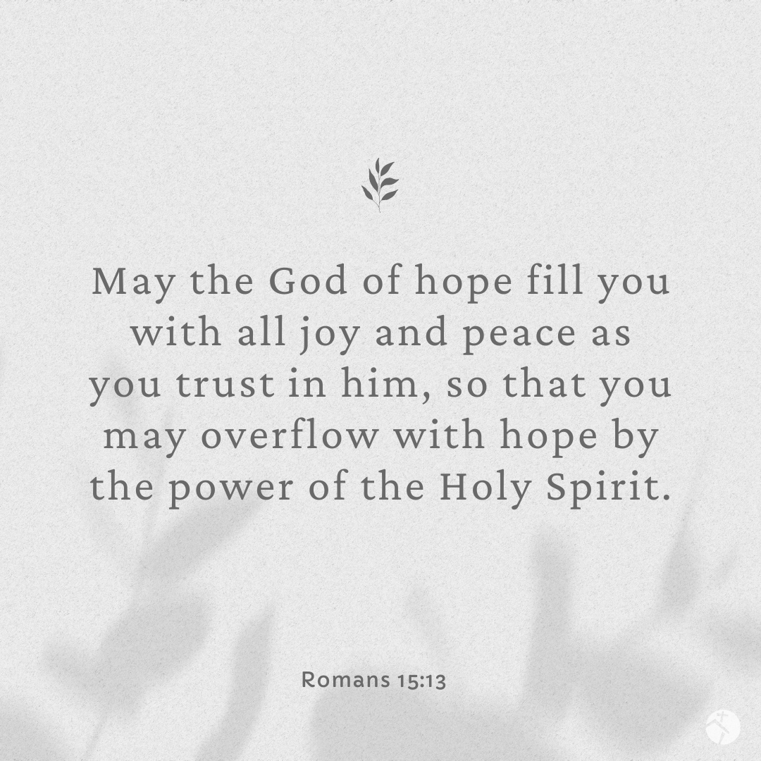 Do you need fresh hope? No matter what it looks like today, God has a beautiful plan for your future. We are praying that God will fill you to overflowing with hope so you can run the race ahead!