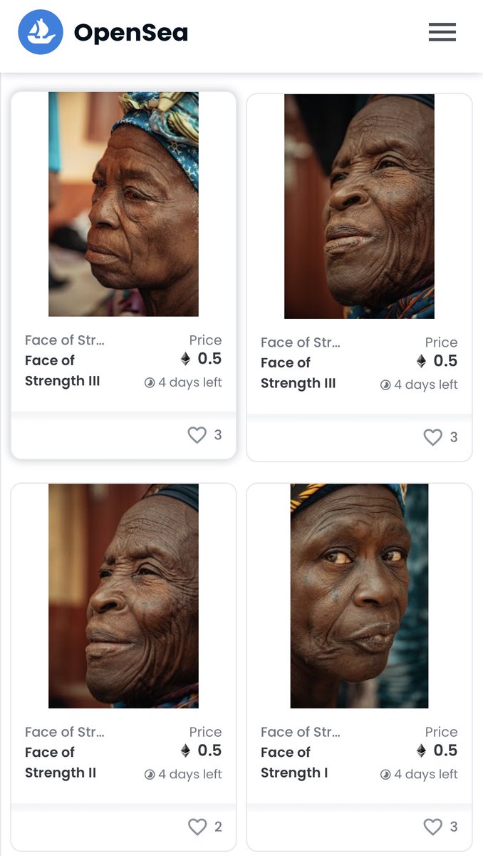 I still have five more pieces available in this collection "Face of Strength" on <a href="/opensea/">OpenSea</a>. It is a collaboration with <a href="/ftvf_foundation/">FTVF Foundation</a> (an NGO) which 50% of sales is going for their upcoming project.

🔗: opensea.io/collection/fac…
Floor price: 0.5ETH

❤️🫂
#NFTCommunity #NFT