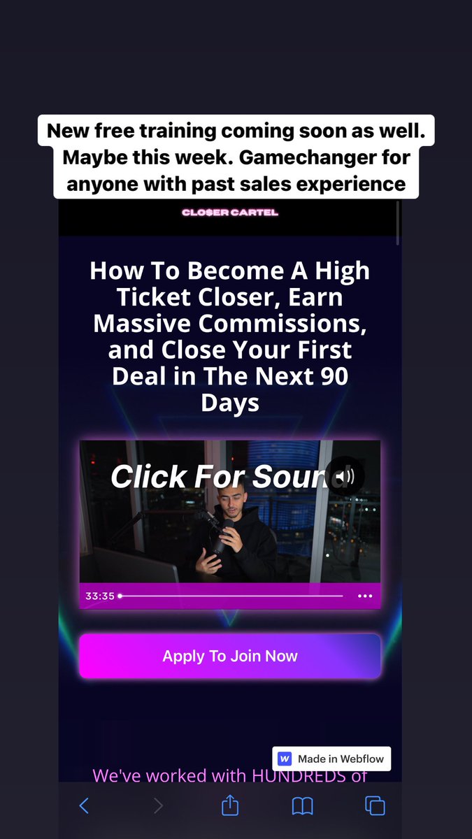 Lukealexxander's tweet photo. Might drop this week

This one is for people with past sales experience That aren’t happy, aren’t making $10-30k a month, and don’t have time freedom 

Banger https://t.co/O7YlrqDR3s