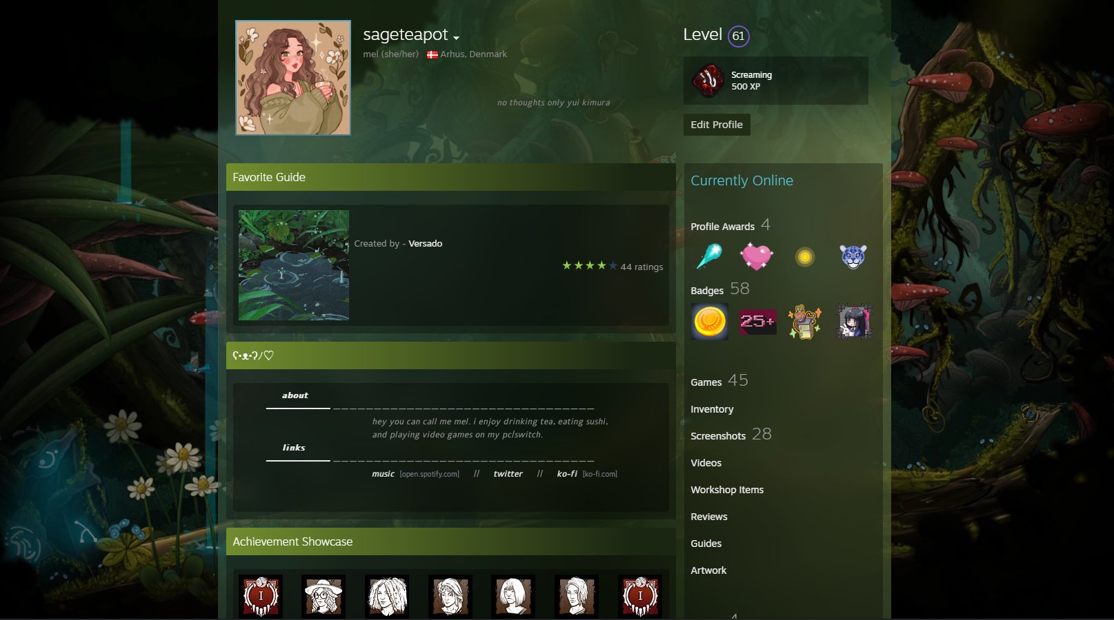 Mel Obsessed With My New Steam Profile Layout Feel Free To Add Me Especially If You Play Dbd Or Ffxiv So We Can Play Together One Day Hehe