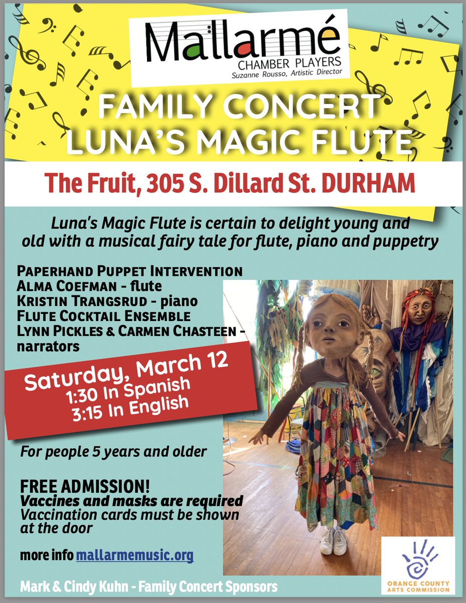 RaleighFlutes's tweet photo. This multi-media performance will feature RAFA members Alma Coefman and the Flute Cocktail Ensemble! https://t.co/aExz9FxT9x