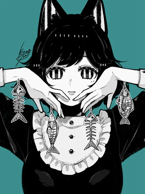 🐈‍⬛ストライプちゃん🖤
#創作 