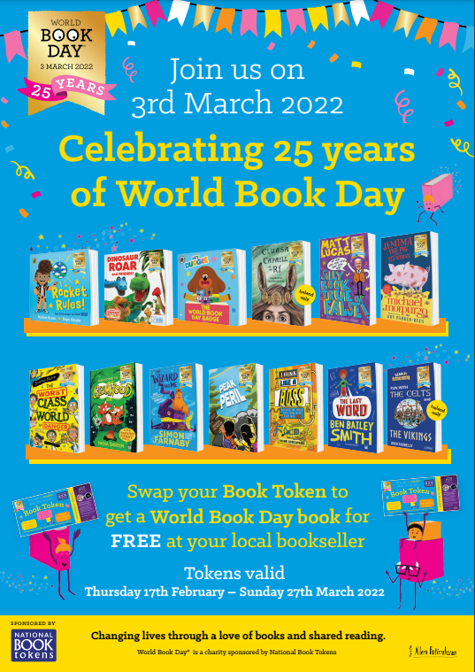 RArkenstall's tweet photo. We are celebrating World Book Day on Friday 4th March this year (not Thursday 3rd March)

We would like to invite all the children to dress up as their favourite book character or wear an accessory along with any other non uniform clothes. https://t.co/J2tl1CPQTM