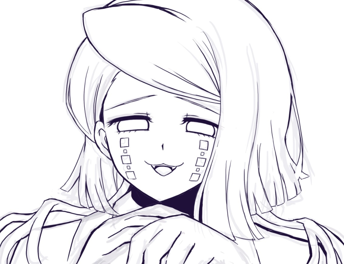 たまには牙を描きたいお年頃(ネギも若干いつもより荒ぶっております) 