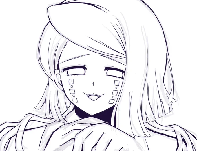 たまには牙を描きたいお年頃(ネギも若干いつもより荒ぶっております) 