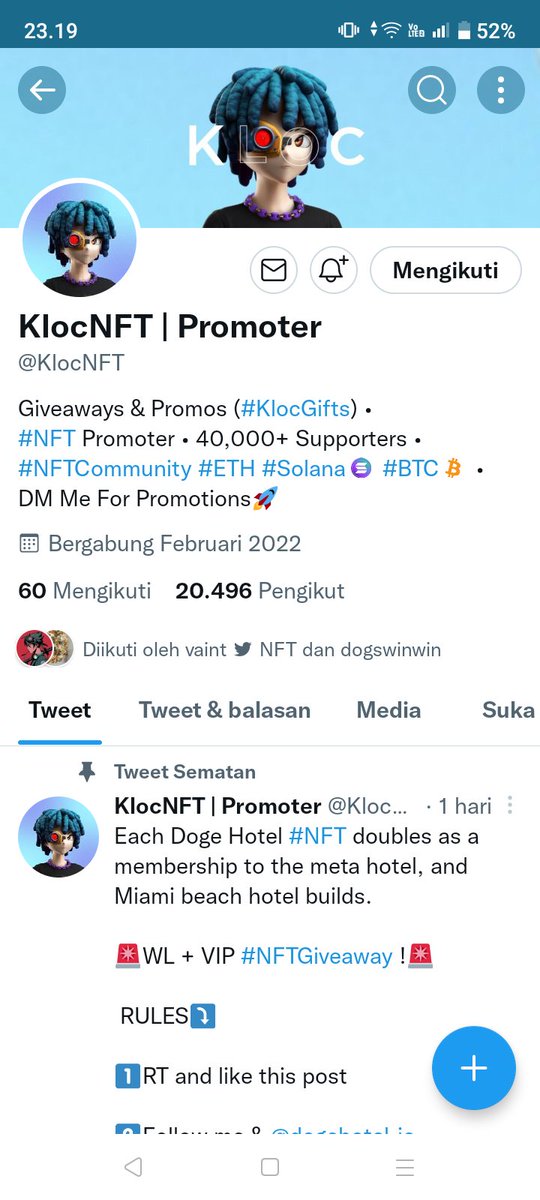 bigwinners07's tweet photo. @tbfvaint @IIyGio @KlocNFT Done https://t.co/4Hpjy2zMI9