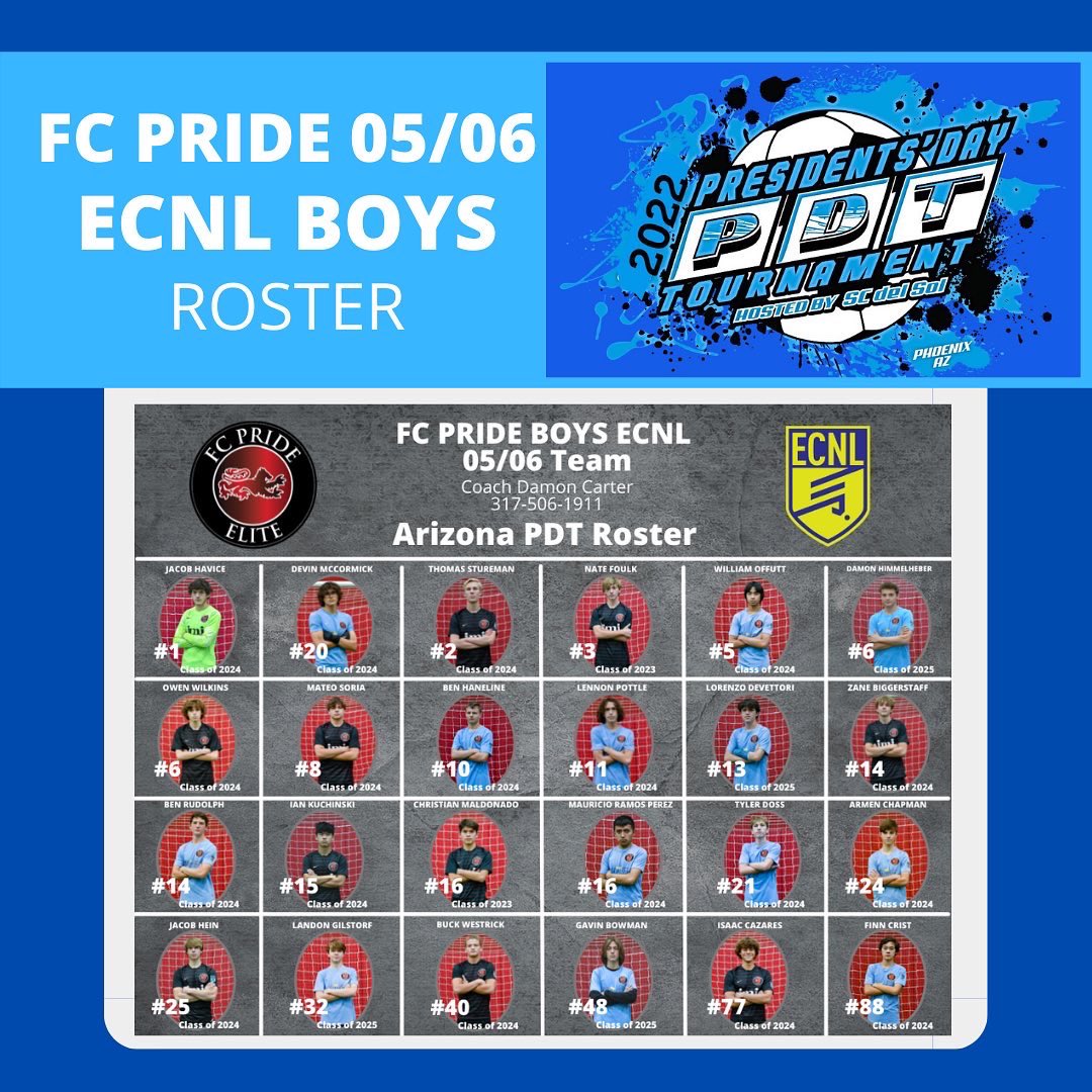 FC Pride ECNL Boys U16 (FCPride06B_ECNL) Twitter