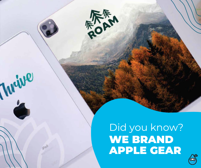 ScreenBroidery's tweet photo. Give your customers a tech gift they'll never forget, or brighten up your workplace with branded apple gear. 

Ask us how to get yours started today 💻🔥 https://t.co/sup6YckQ0W