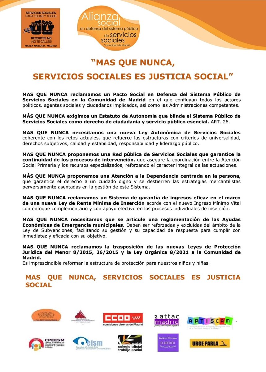 Manifiesto en el #DiaMundialdelaJusticiaSocial
