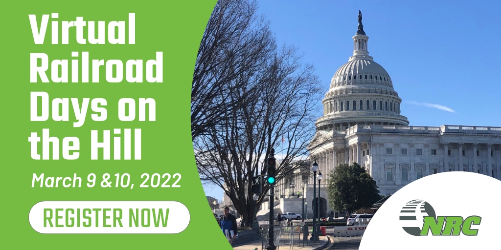 Join with #railroad industry professionals for Railroad Days on the Hill on March 9 &amp; 10. We'll connect via Zoom to advocate before Congress for the issues that matter most to our industry. Register now for #RailDay2022: bit.ly/3h0ObHZ <a href="/ASLRRA/">Short Line Railroads</a> <a href="/REMSAOfficial/">REMSA</a> <a href="/OneRailUSA/">One Rail Coalition</a>