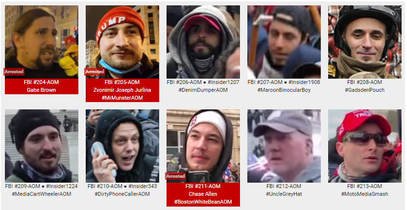 Wanted for crimes committed at the Capitol on Jan 6, 2021. Please share across all platforms. Do you Know these individuals?? Please contact the FBI  #DCRiot #CapitolRiot  tips.fbi.gov #DoYouKnow More info seditionhunters.org