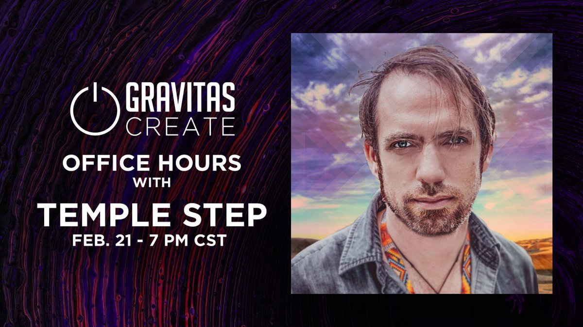 Don't forget our Office Hours TONIGHT with <a href="/TempleStep/">Temple Step Project</a> at 7pm CST.

Register: members.gravitascreate.com/temple-step-of…