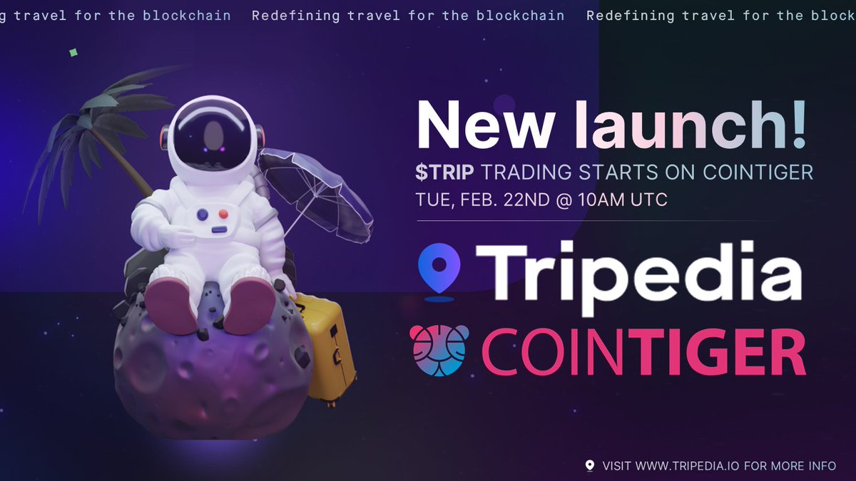 I wished I was early on #Travala, but I'm getting some similar vibes on a new travel crypto called <a href="/TripediaCrypto/">Tripedia Official</a>. Their brand new coin $TRIP is launching tomorrow on <a href="/CoinTigerEX/">CoinTiger</a> and I want in! Travelling the world is my passion, so why not pay with crypto!