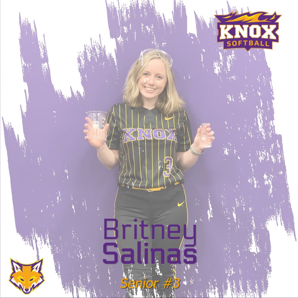 SoftballKnox's tweet photo. It is Officially GAME WEEK! 3 days left till our season opener. Meet #3 Sr. Captain Britney Salinas! KCSB 💜💛🔥🥎 https://t.co/fR8KPfGKaE