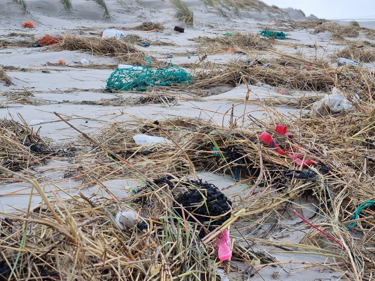 FerdyHoutstra's tweet photo. Het hoge water hoopt ook helaas weer een boel plastic op langs de waterlijn. #terschelling #plasticsoup #plastic #StormEunice #StormFranklin #wadden https://t.co/UlEQ7UNx0B