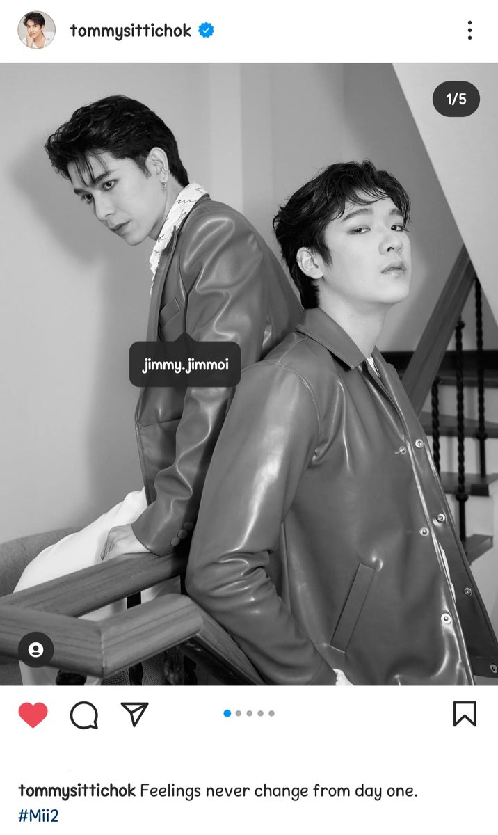 love4mii2's tweet photo. "Me You Til The End"
"Feelings never change from day one."

and the tag placed in their hearts..
#จมอ่านว่าจอมอ #tommysittichok #Mii2 https://t.co/qeLvFpqRii