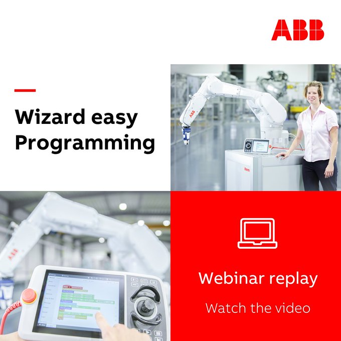 ABB_Robotics_DE's tweet image. Für Spätentschlossene & alle, die das #Webinar (EN) zu unserer #Programmier-#Software #Wizard Easy Programming verpasst haben: Natürlich haben wir eine Aufzeichnung für Euch! Schaut mal rein & überzeugt Euch, wie einfach #Roboter-#Programmierung sein kann: new.abb.com/products/robot…