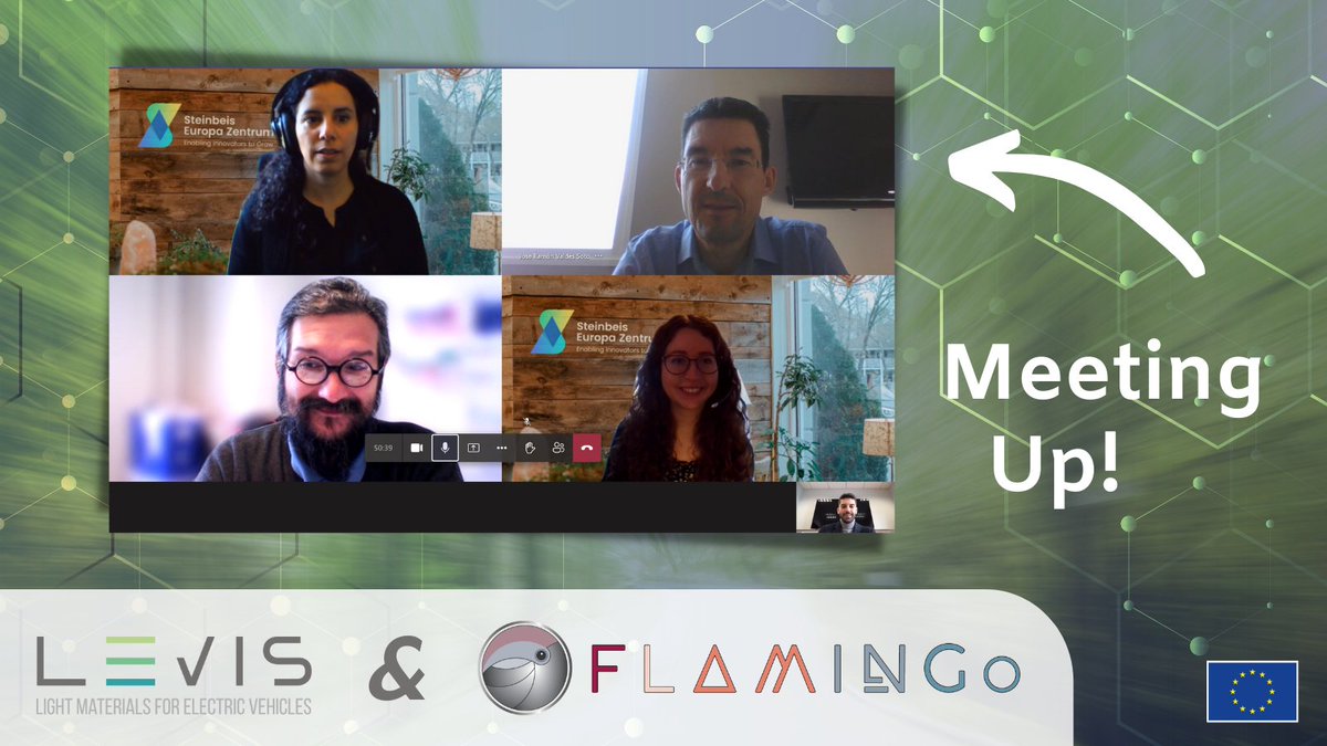EUProject_LEVIS's tweet photo. 👥 Today, @EUProject_LEVIS & @FLAMINGoPH2020 met up to discuss collaboration opportunities! Both projects are funded under the #H2020 call topic Advanced #lightmaterials & their production processes for #automotive applications
💻https://t.co/5bzT0S4xCy & https://t.co/z59Xq5LhlF https://t.co/XrTsK6m5pX