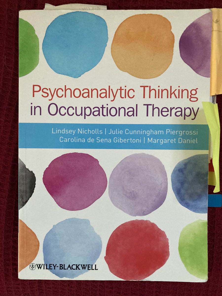 If you are wanting to learn through experience about psychoanalytic occupational therapy please do email me for an invite. Small group of therapists working in person with Julie Cunningham and Carolina Gibertoni at uni of Essex. Lindsey.nicholls@essex.ac.uk