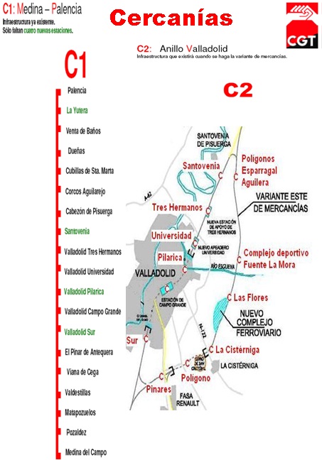 SFFCGTVallad's tweet photo. @DiadeValladolid @ValladolidFerro Mañana 22F empiezan las jornadas sobre las inexistentes Cercanías @Renfe @Adif_es @mitmagob #Palencia #Valladolid #MedinadelCampo donde @CGT @SFFCGT participamos el 22M
Necesarias para mantener el Derecho a la movilidad y que no se convierta en privilegio de quien pueda pagarlo https://t.co/P4GGrH4cYo