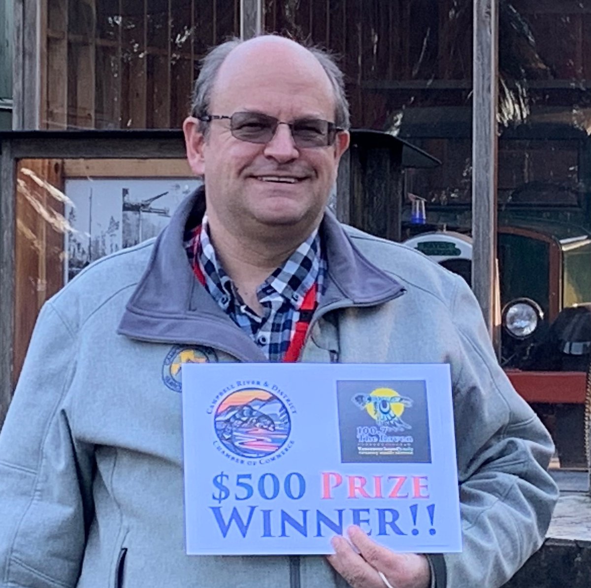 CONGRATULATIONS!!! 🎉🥳👏  Rodney Mudie 

The <a href="/100_raven/">100.7 The Raven</a> winner of the #ShopLocal #SupportLocal #ExperienceLocal contest

Including prizes from:

<a href="/DolphinsResort/">Dolphins Resort</a> 
Beachfire Brewing
<a href="/HomalcoTours/">Homalco Wildlife & Cultural Tours</a> 
Campbell River Museum
<a href="/Pier/">Pier</a> Street Computers