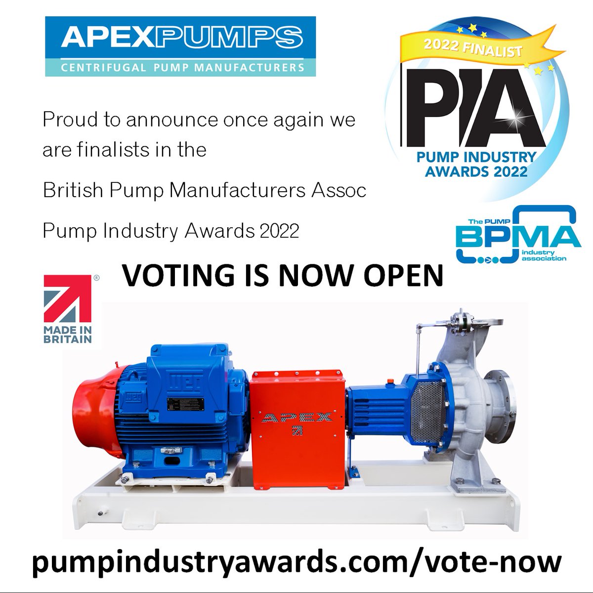 Voting is now open and we'd really appreciate your vote!
pumpindustryawards.com/vote-now