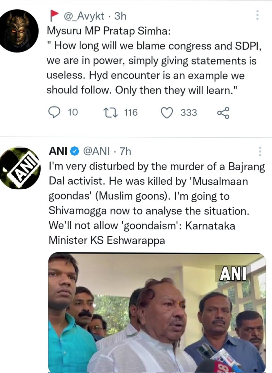 BJP politicians are openly threatening muslims in Karnataka. Meanwhile, Muslim politicians are nowhere to be found.
#SaveShimogaMuslims
