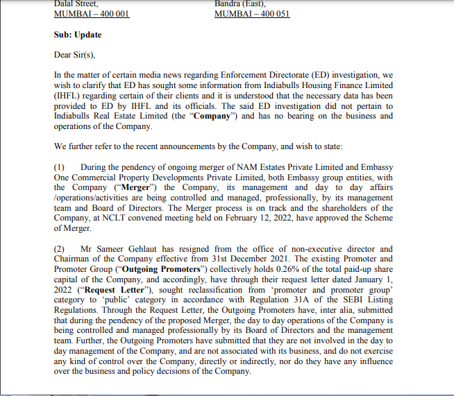 kforkashish's tweet photo. Raids were at #IHFL, #IBREALEST got punished. Here is the management clarification 👇
At CMP, the stock is trading at an 11% premium to what it was valued at the time of merger i.e. 92.50
Also, Embassy group bought 14% of the company in 2019 for at 150 per share (1/2)
#stock https://t.co/VQCaKK8VNn