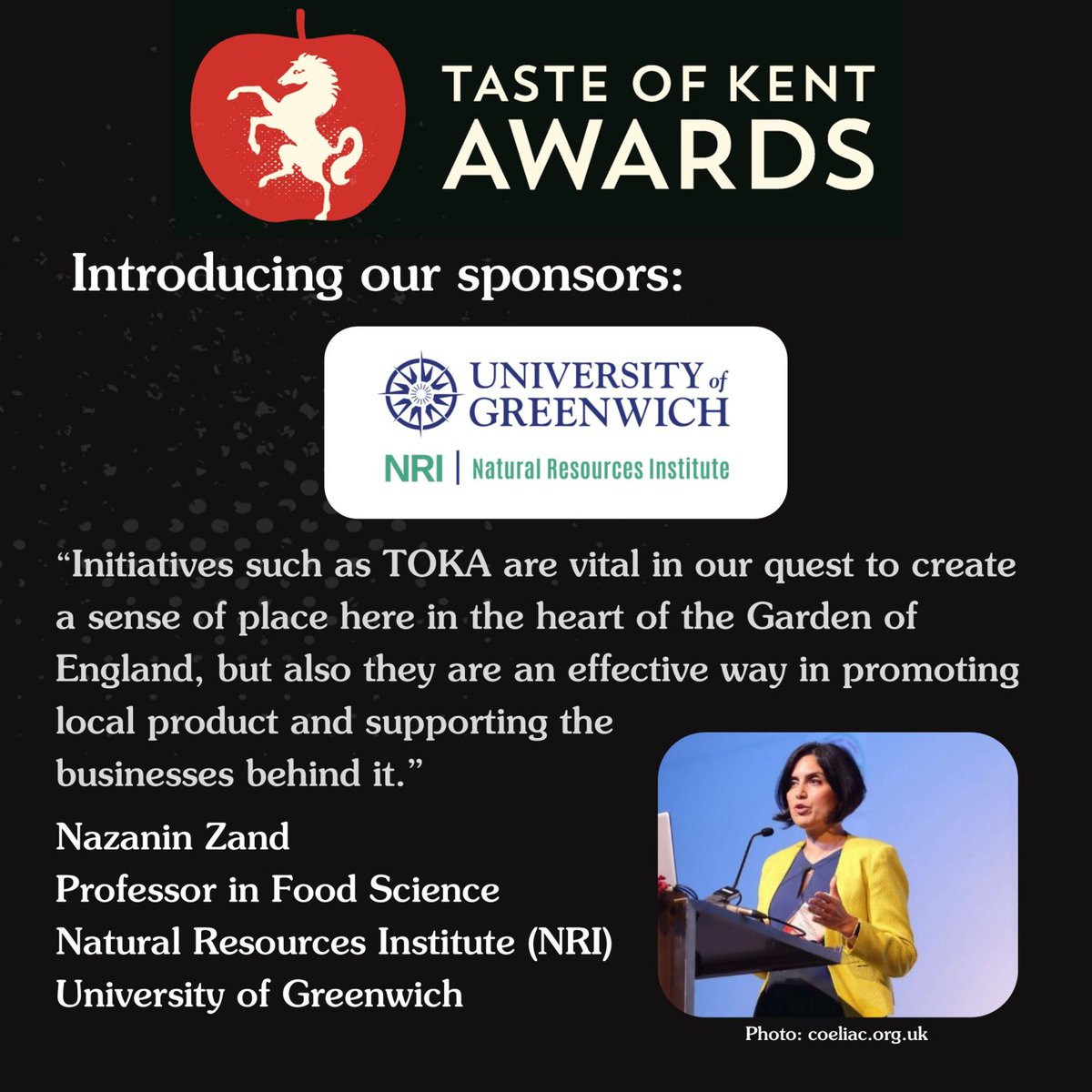@NRInstitute are proud to announce we sponsoring an award at this years Taste of Kent Awards (TOKA) run @ProducedinKent. Voting is open until 28th February! @DrZandGreenwich @FESGreenwich