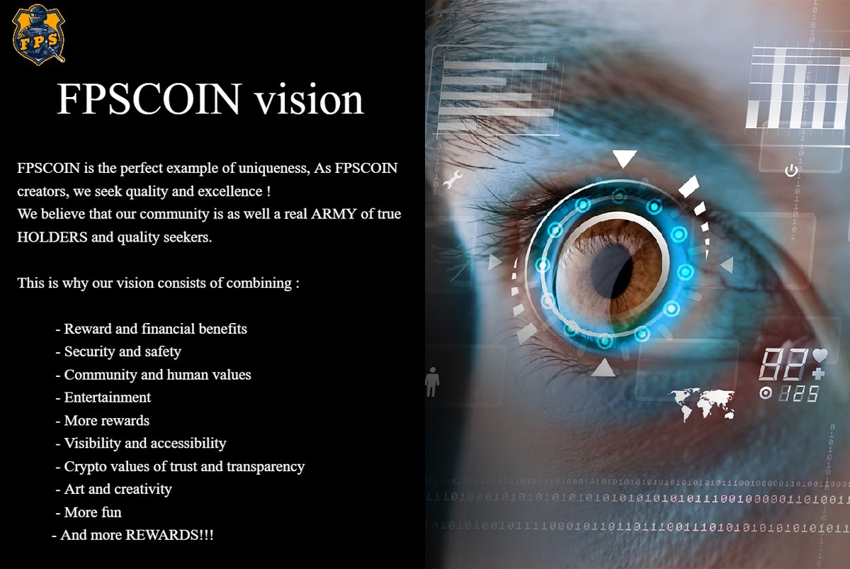 Hello amazing FPSCOIN community ✨,

It's no secret that, to find the best crypto project for investment, research and staying informed is the best strategy, his is why we are here to make your research easier💪.
We would like to present you our special vision !

#gettoknowus#