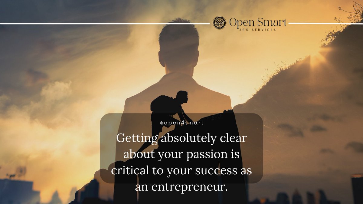 Open4Smart's tweet image. Your passion is Your motivation!
#opensmart #business #success