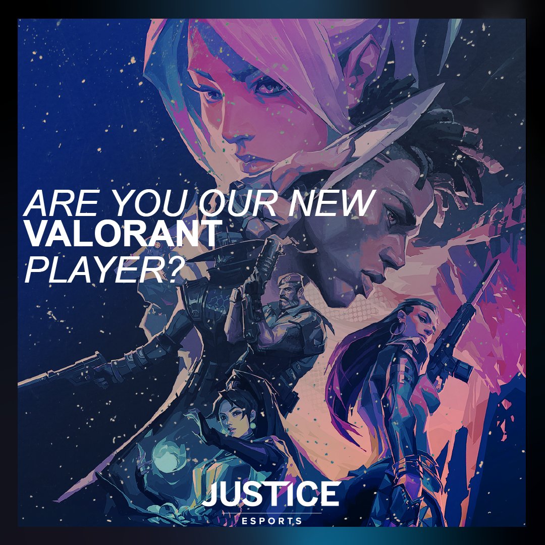 Justice Esports are currently looking for players in: League of Legends &amp; VALORANT! 

Whether you play casually or competitively, we want YOU! 

Apply now via our form: forms.gle/4qtaftLP9eQZW8…