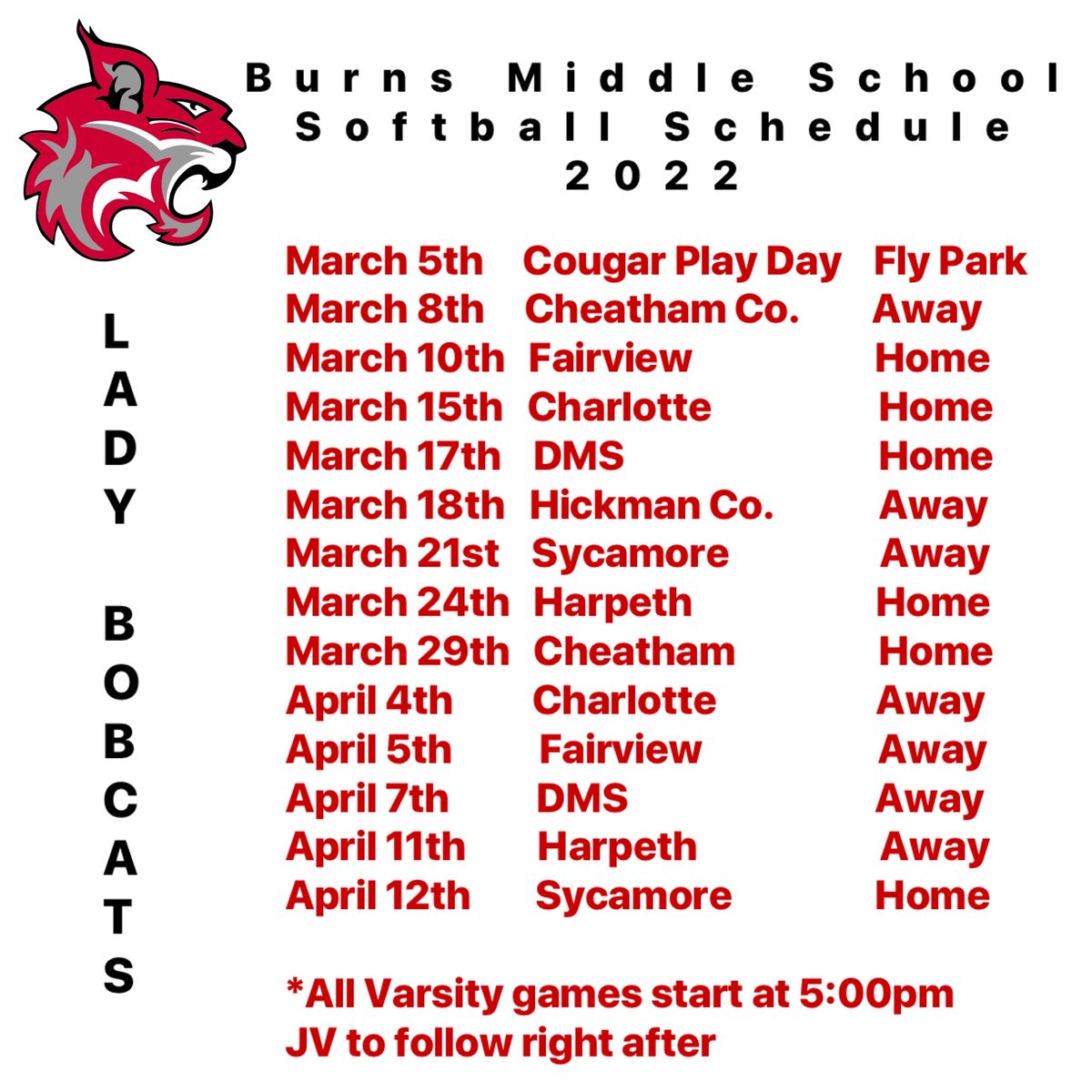 We can’t wait to see our Lady Bobcat fans this season!!