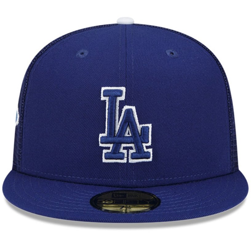 DodgersNation's tweet photo. The new spring training cap finally dropped for the #Dodgers. 

Thoughts? https://t.co/ZDwQ88CBPM