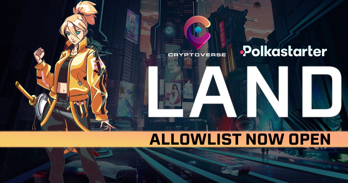 📣 Cryptoverse LAND Sale & Allowlist Details! The #Cryptoverse is a 3D virtual world - a #Metaverse of Everything! 🌏| LAND Sale Date: March 8th, 2022 🔥| Network: BNB Chain 🎉| Restrictions: None! To participate, read & follow the steps! ⤵️ cryptoversevip.medium.com/polkastarter-a…