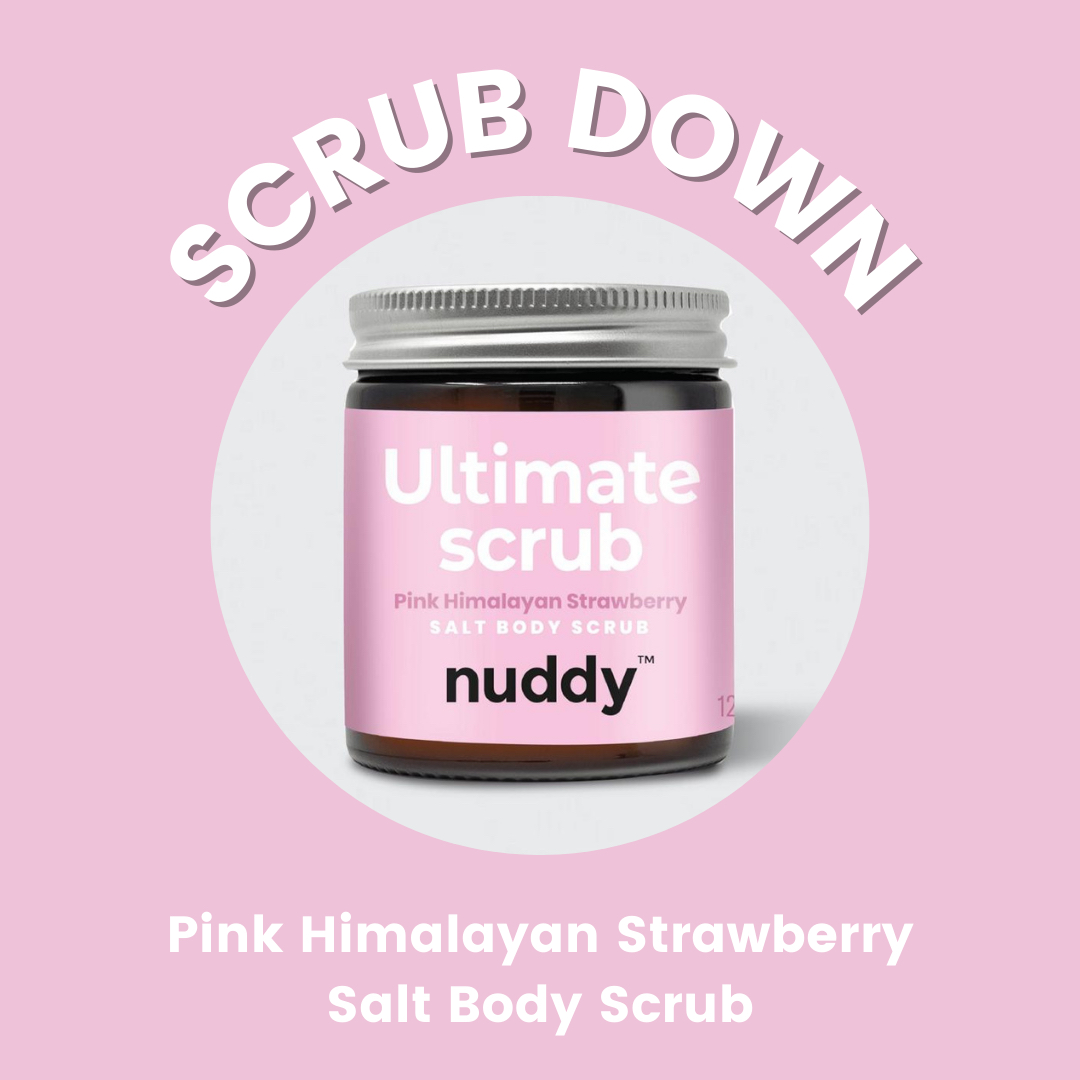 Acne? Bumpy skin? Flakiness?

We've got you. Give yourself a scrub down with our Pink Himalayan Strawberry Salt Body Scrub. It helps to exfoliate the skin, getting rids of bumps, dry skin and spot scarring. Suitable for all skin types, especially yours 🤭