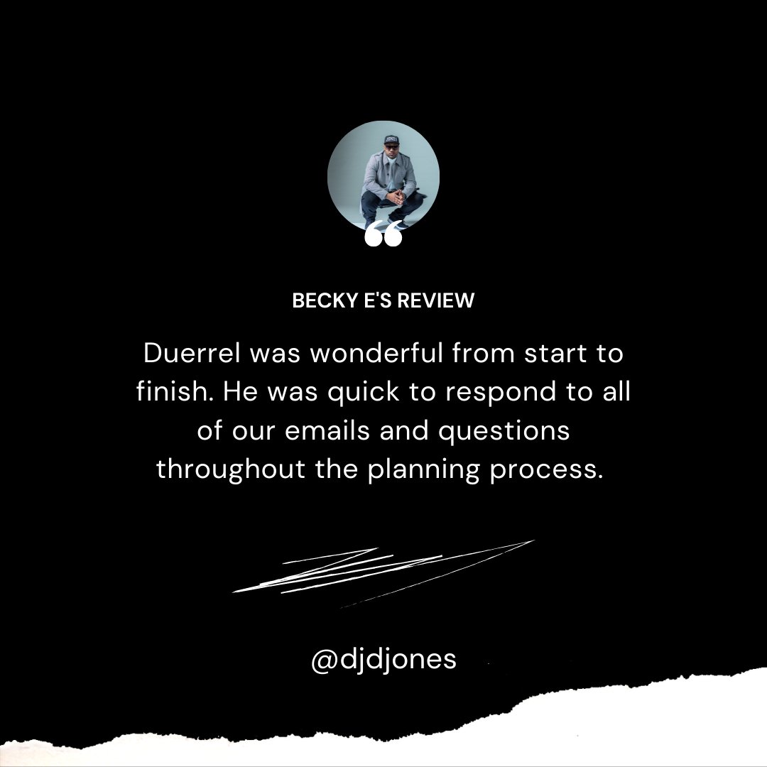 djdjones's tweet image. I keep getting better so I can keep giving BETTER experiences! 

What's your reason why?
#motivated #morningmotivation #mondaymood #clients #motivation #mondaymessages #clientreviews #weddingvendorreviews #weddingvendors #fivestarreviews #elegantweddings #2022weddingreviews