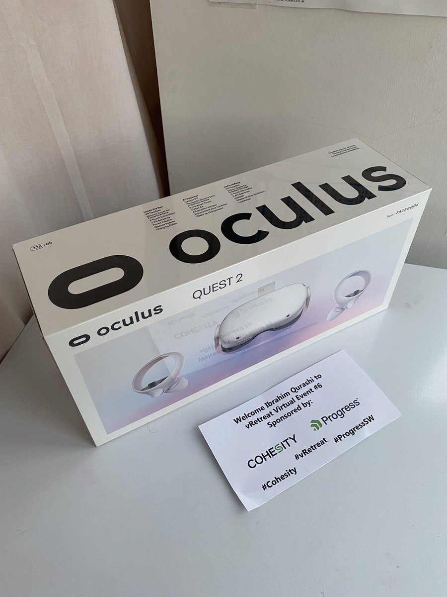 ibrahimquraishi's tweet photo. Thanks for the amazing #Oculus #Quest2 looking forward for #vRetreat Virtual Event this week to join with #Cohesity #ProgressSW #vExpert #METAQuest https://t.co/wSZ1eXxhKl