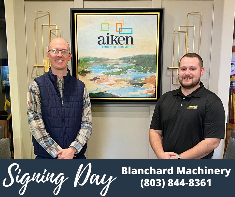 BlanchardCat's tweet photo. We recently joined the Aiken Chamber of Commerce. This photo was taken on signing day of our Aiken area Rental Representative Lucas Huffstetler.
#BlanchardCat #WeBuildSC https://t.co/2CRqInE8kY