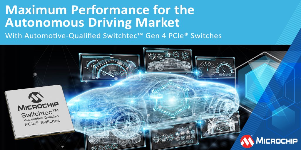 MicrochipTech's tweet photo. We are pleased to collaborate with @nvidia to ensure our Switchtec™ Gen 4 automotive-qualified PCIe switches deliver the high-speed interconnect required for real-time safety-critical data processing in ADAS architectures. https://t.co/9PEkLDNtjV #safety #adas #pcie #switchtec https://t.co/oT3lwm5Gtx