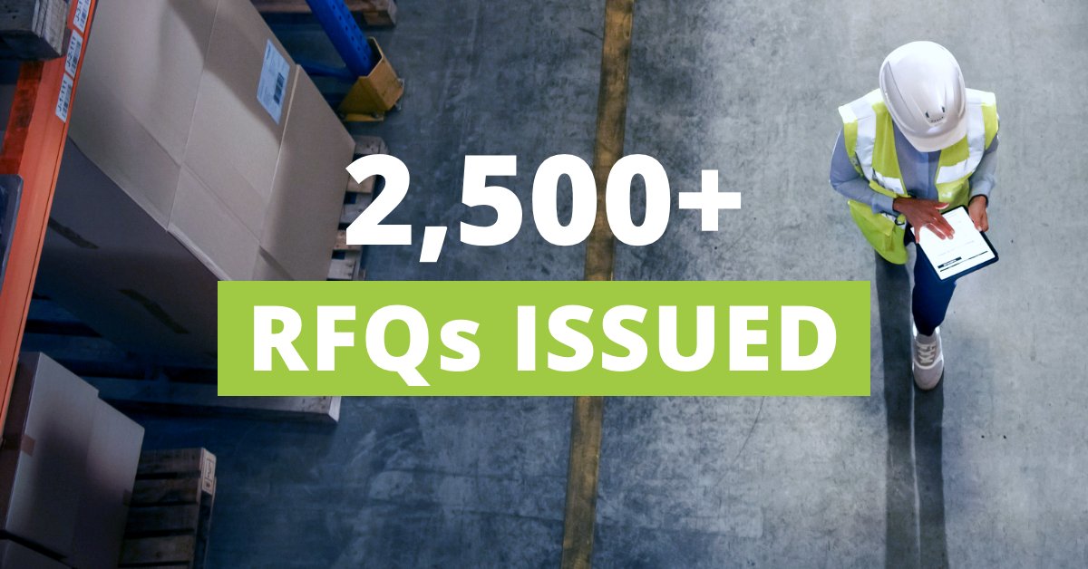 requisplatform's tweet photo. We've hit a new high water mark in #Procurement! Requis has over 2,500 RFQs issued and 5,500 bid responses on the platform! 
#Procurement #SupplyChain #Platform https://t.co/SDvDtYlTbv